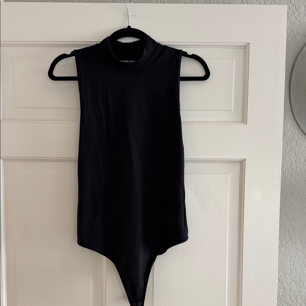 Abercrombie & Fitch Black Sleeveless Bodysuit